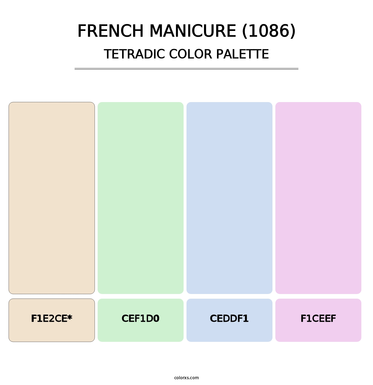 French Manicure (1086) - Tetradic Color Palette