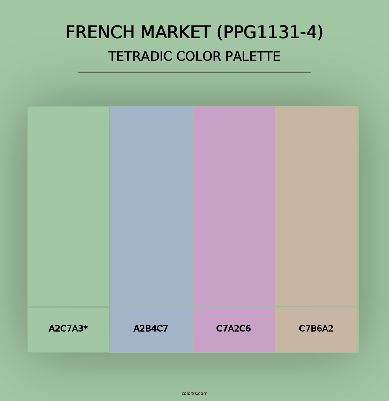 French Market (PPG1131-4) - Tetradic Color Palette