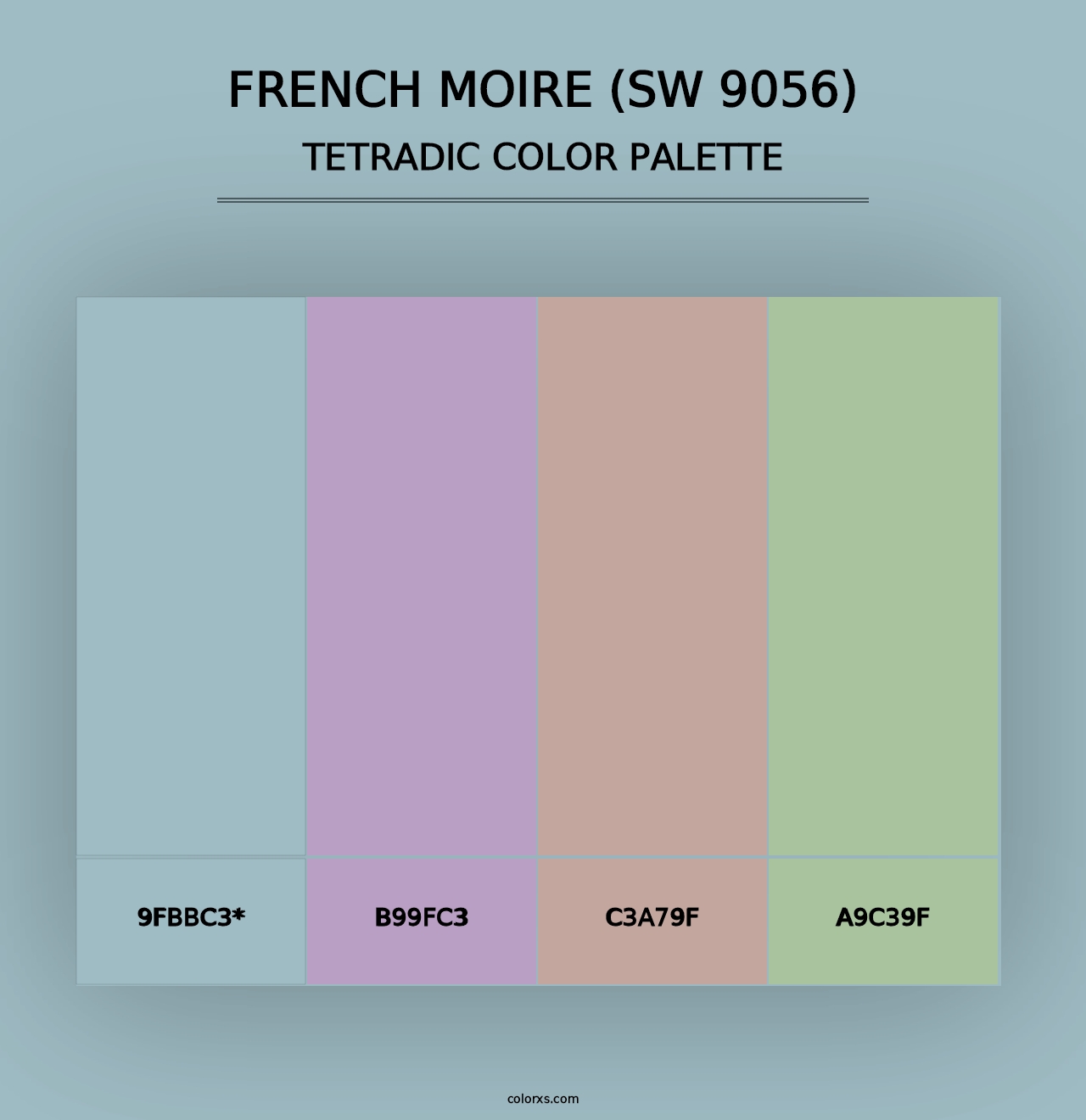 French Moire (SW 9056) - Tetradic Color Palette