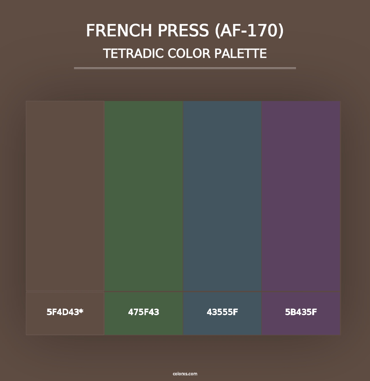 French Press (AF-170) - Tetradic Color Palette