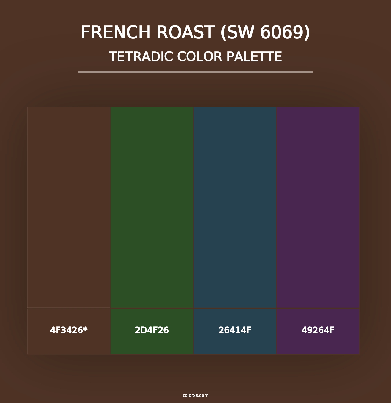 French Roast (SW 6069) - Tetradic Color Palette