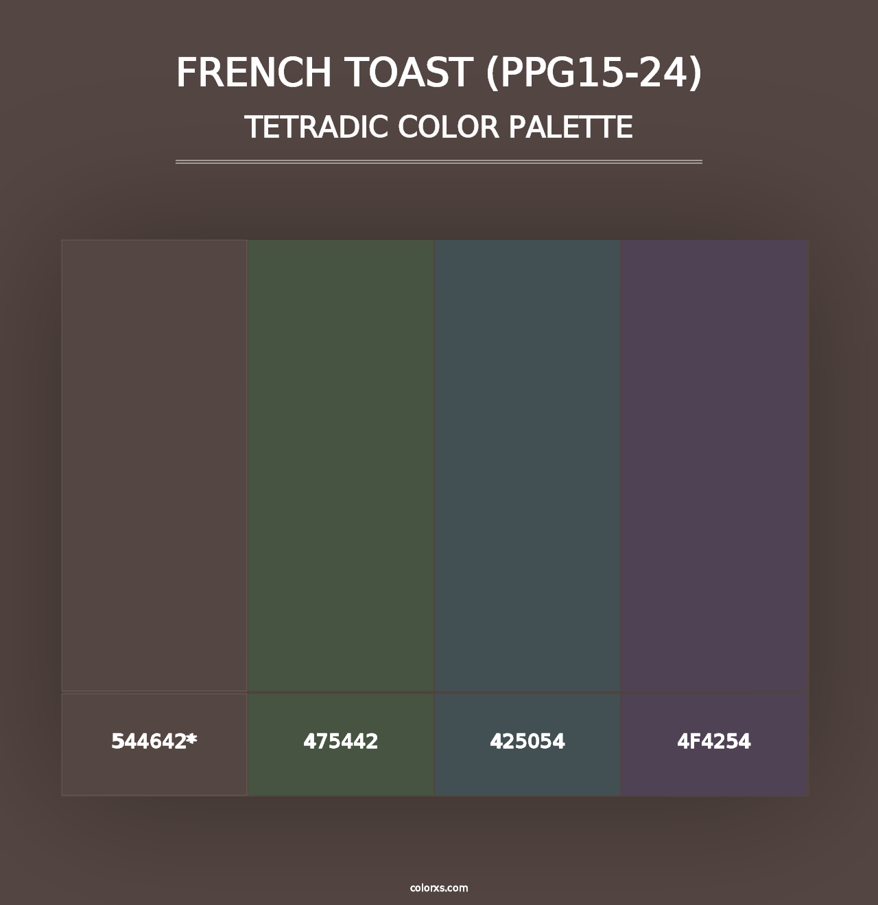 French Toast (PPG15-24) - Tetradic Color Palette