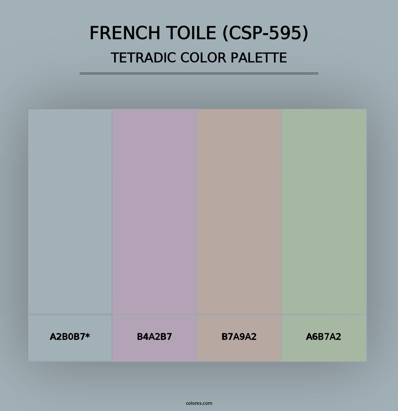 French Toile (CSP-595) - Tetradic Color Palette