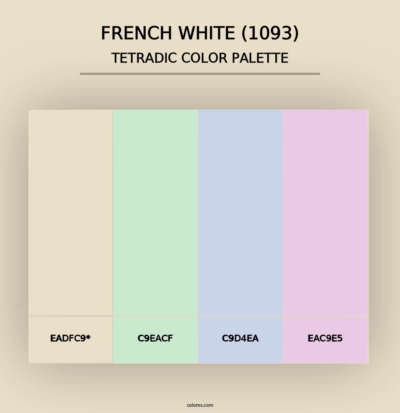 French White (1093) - Tetradic Color Palette