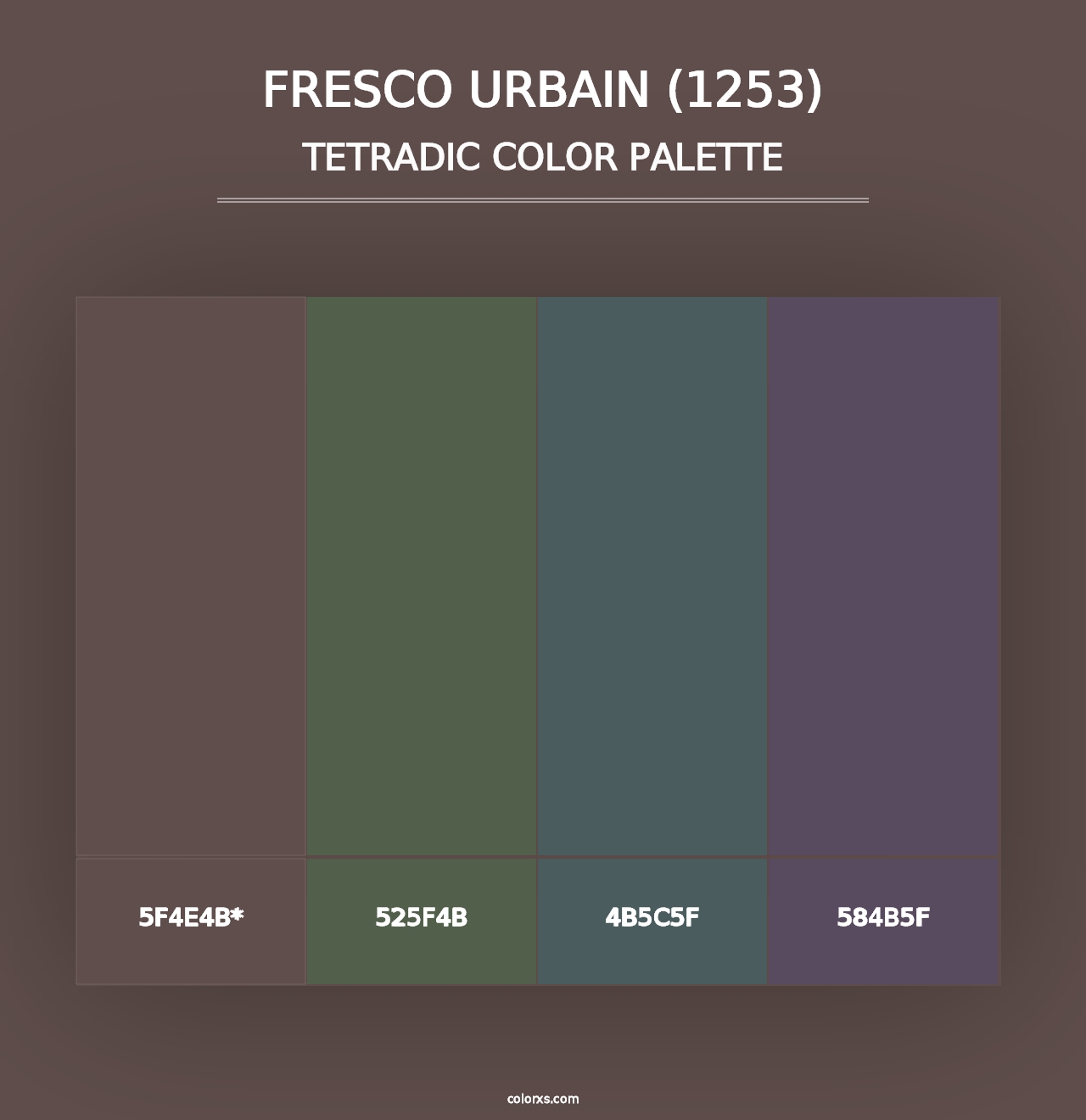 Fresco Urbain (1253) - Tetradic Color Palette