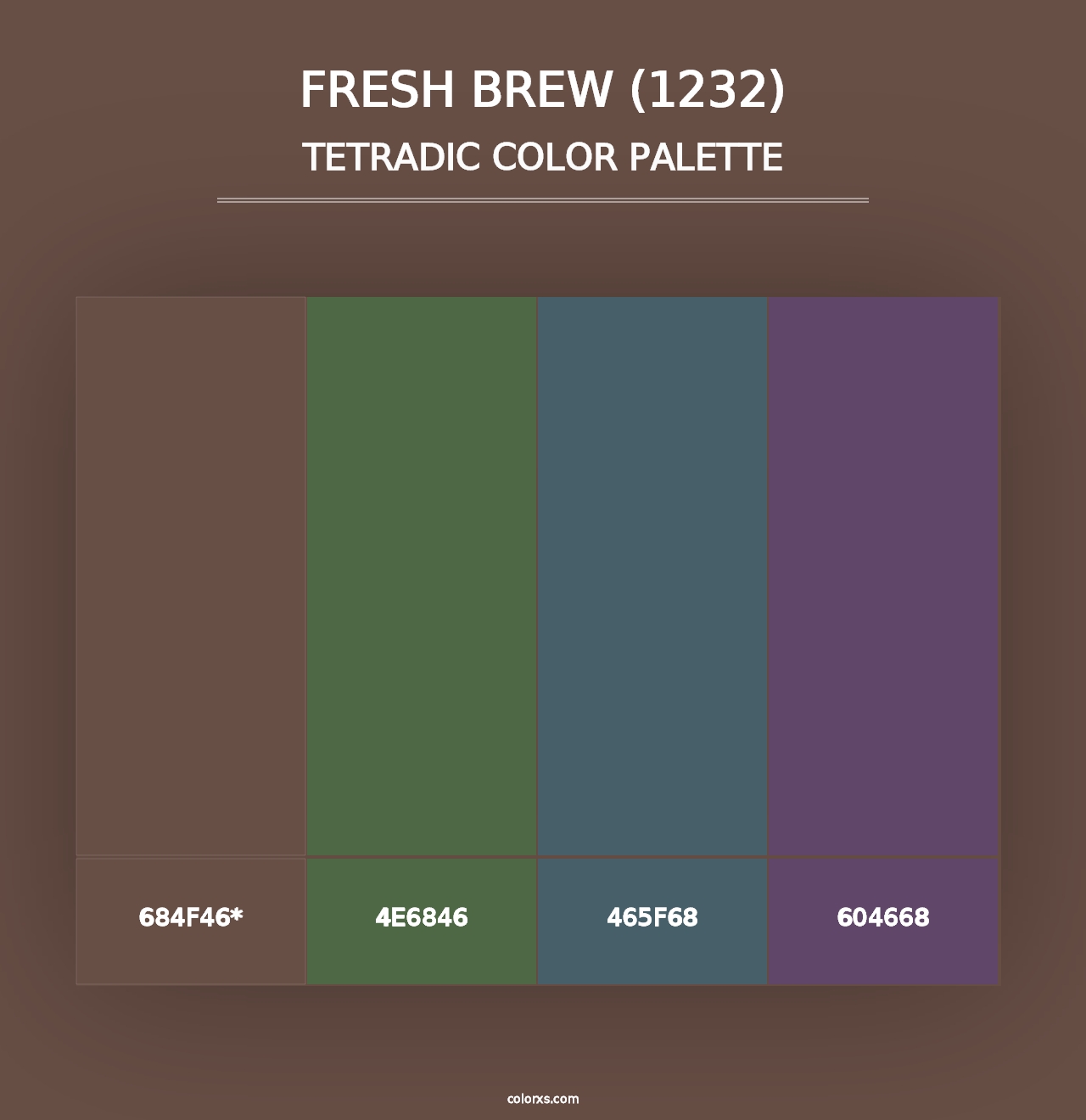 Fresh Brew (1232) - Tetradic Color Palette