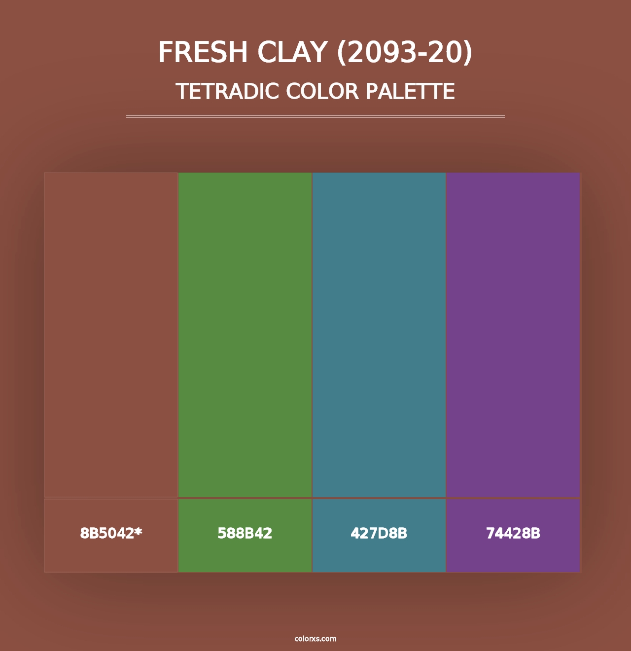 Fresh Clay (2093-20) - Tetradic Color Palette