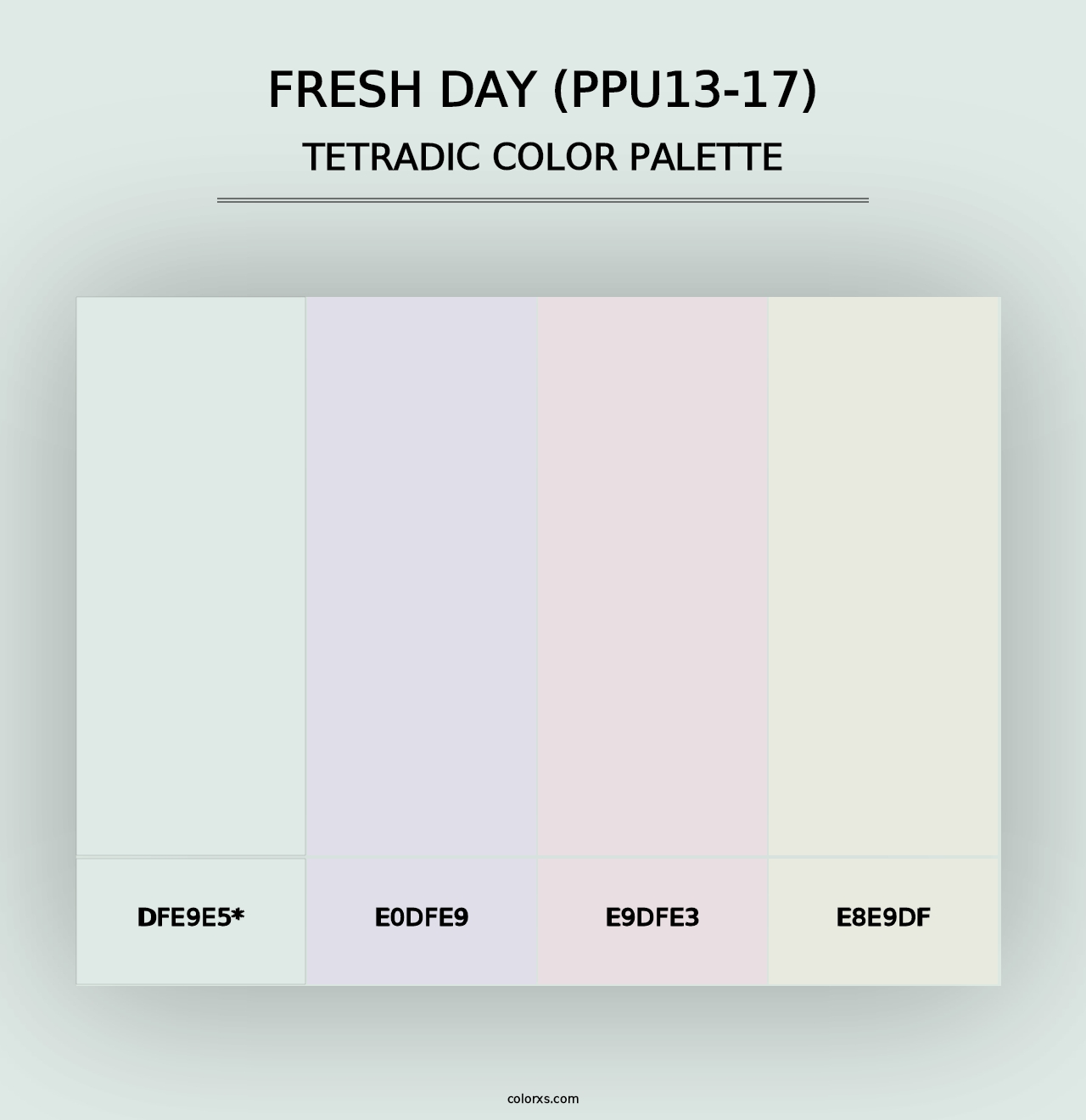 Fresh Day (PPU13-17) - Tetradic Color Palette