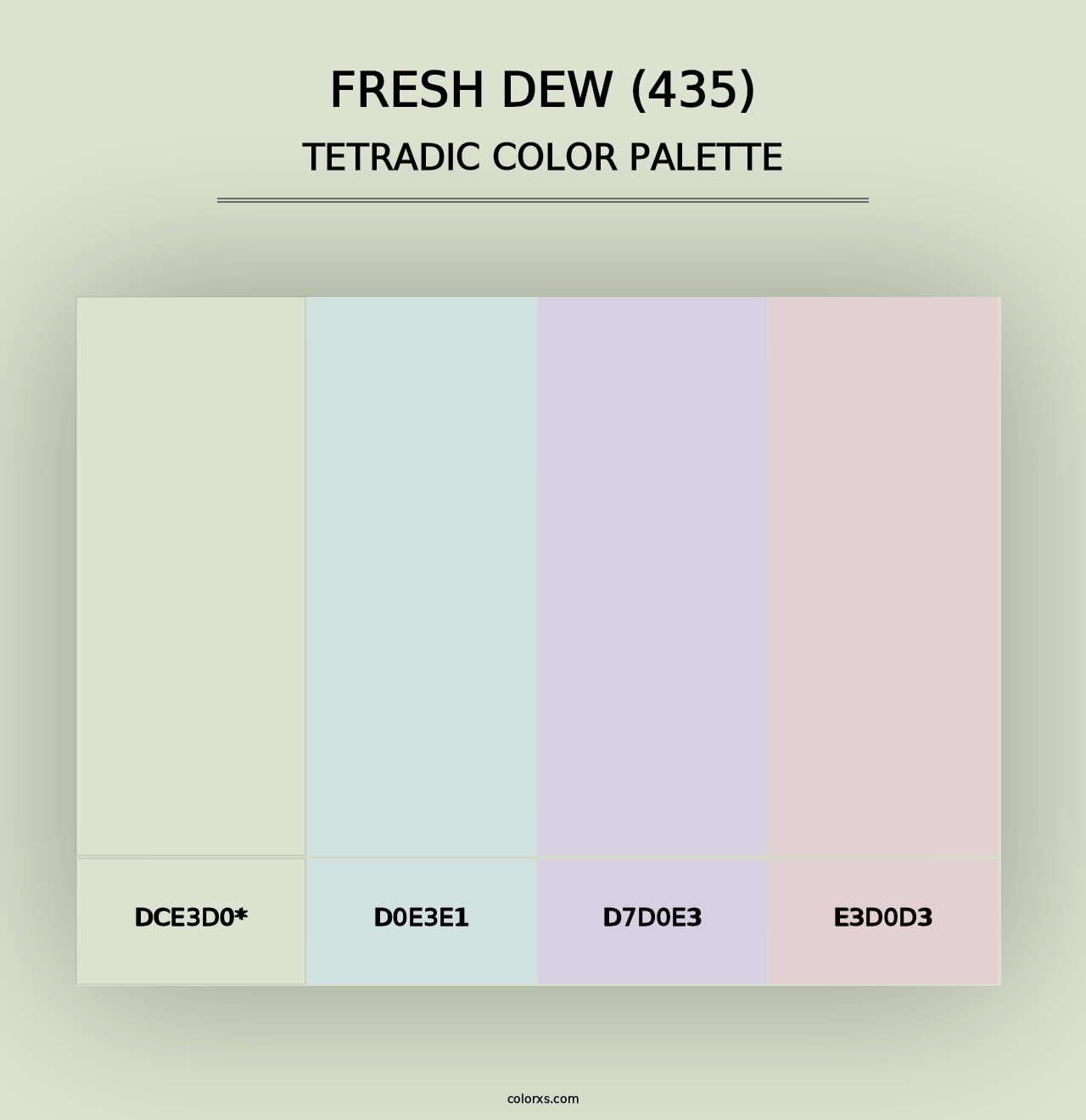 Fresh Dew (435) - Tetradic Color Palette