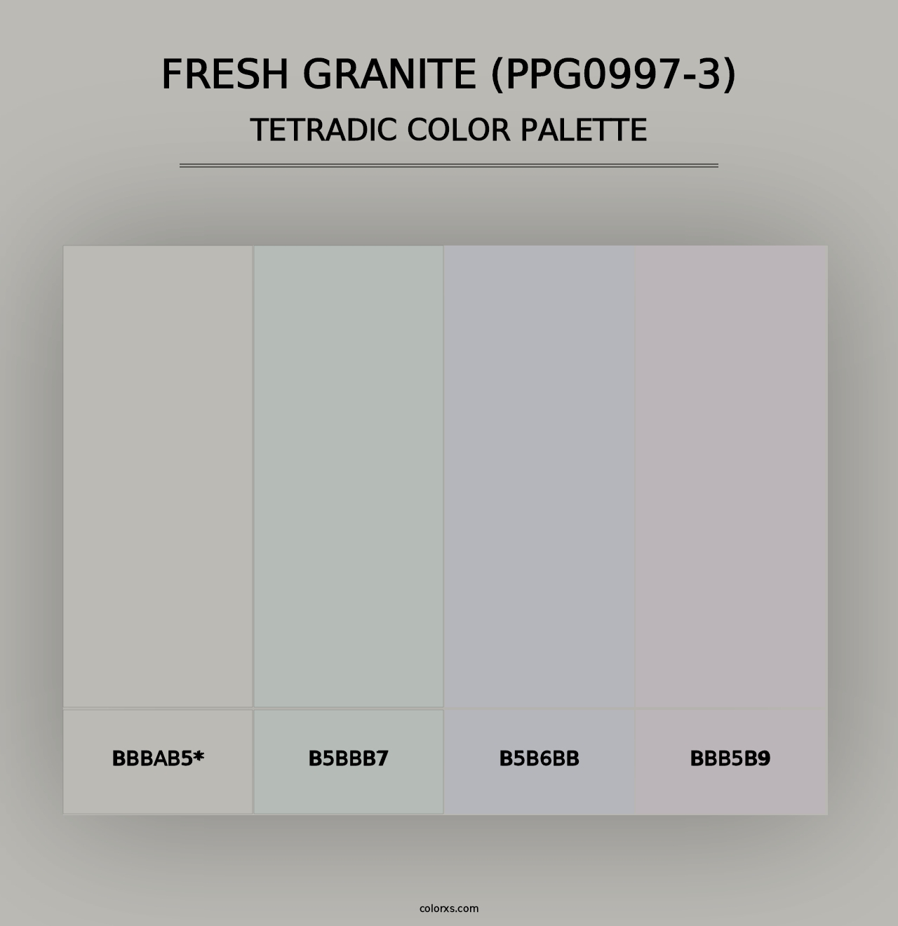 Fresh Granite (PPG0997-3) - Tetradic Color Palette