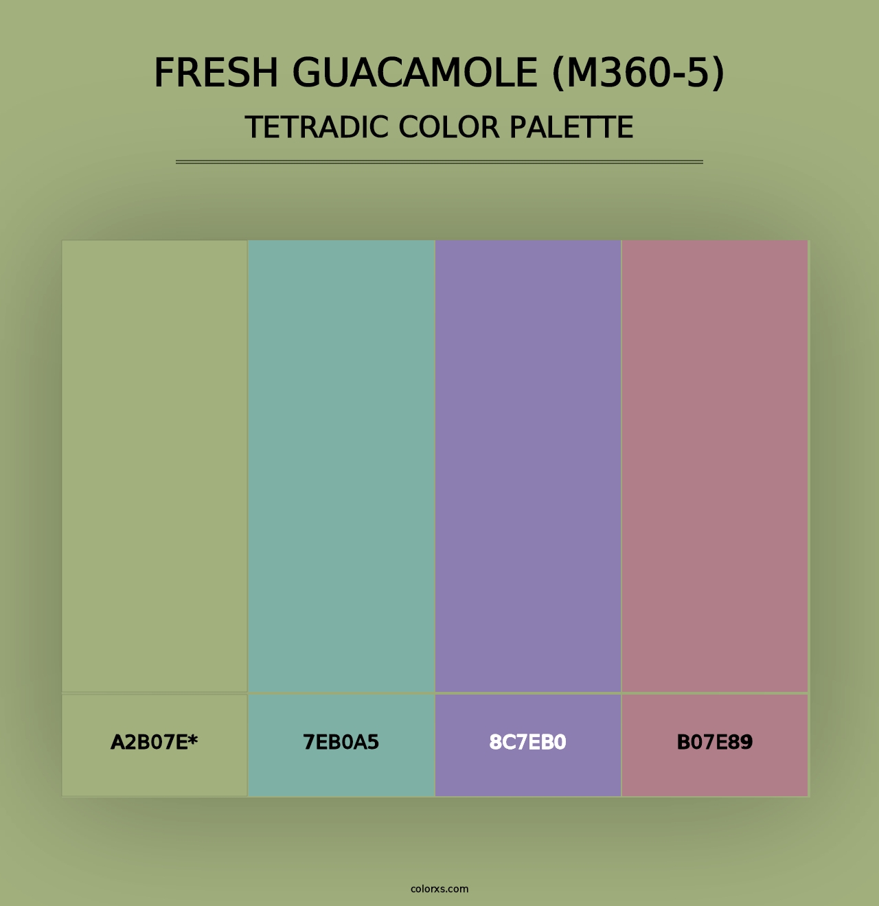 Fresh Guacamole (M360-5) - Tetradic Color Palette