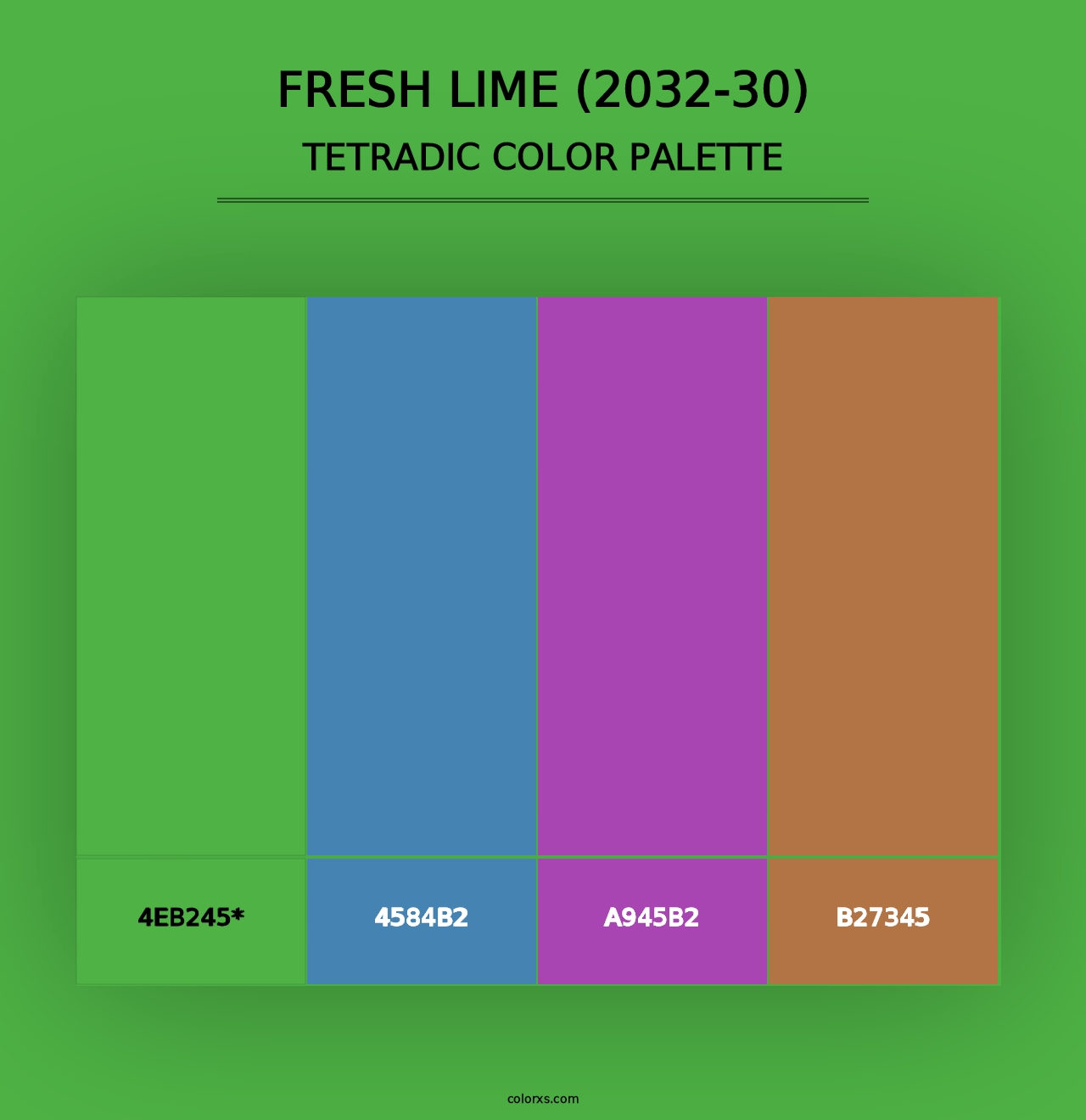 Fresh Lime (2032-30) - Tetradic Color Palette