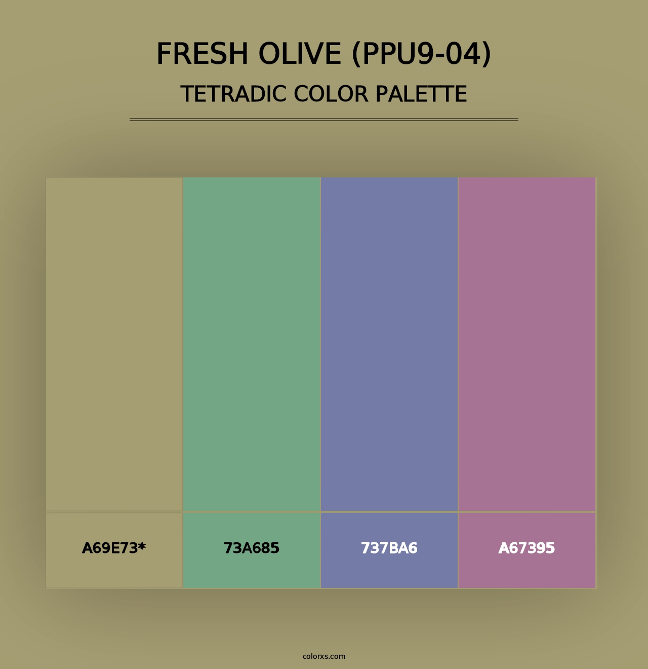 Fresh Olive (PPU9-04) - Tetradic Color Palette