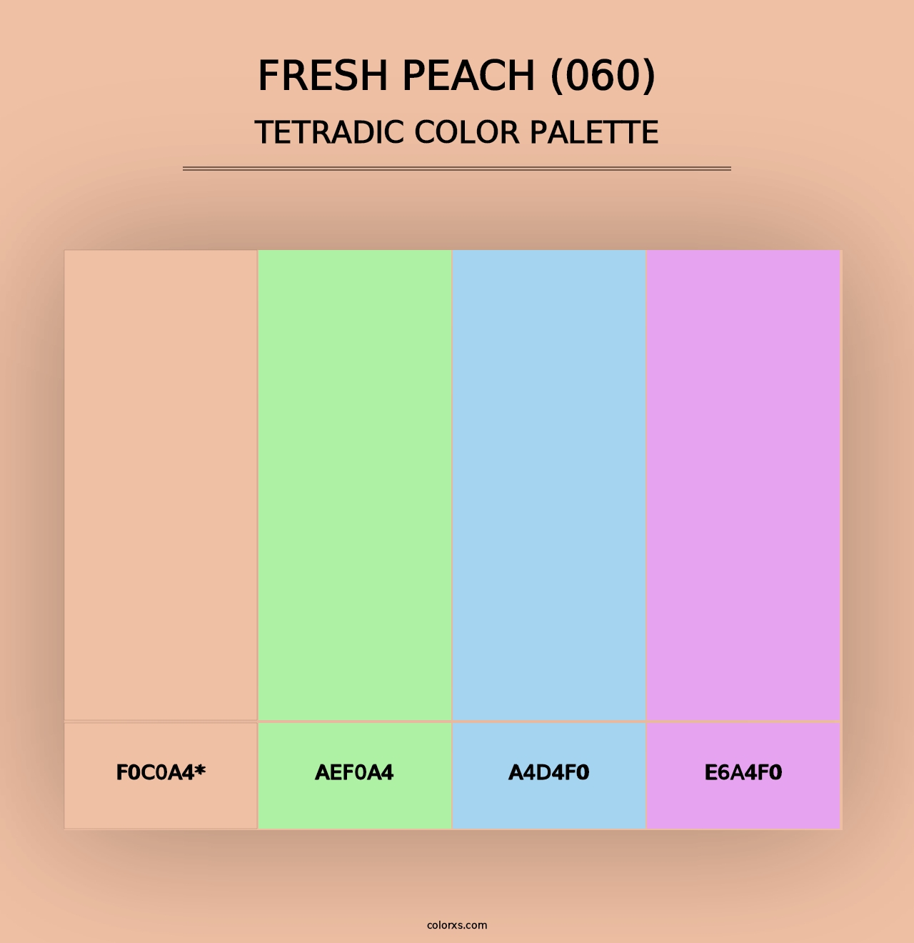 Fresh Peach (060) - Tetradic Color Palette