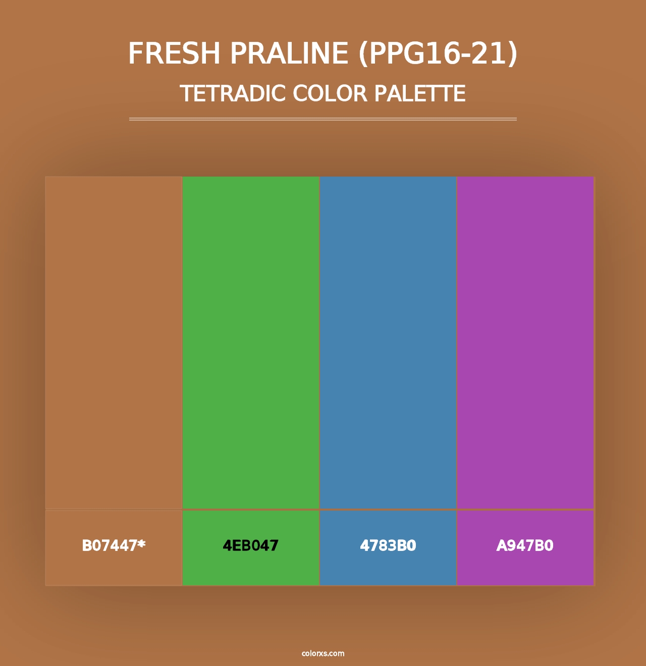 Fresh Praline (PPG16-21) - Tetradic Color Palette