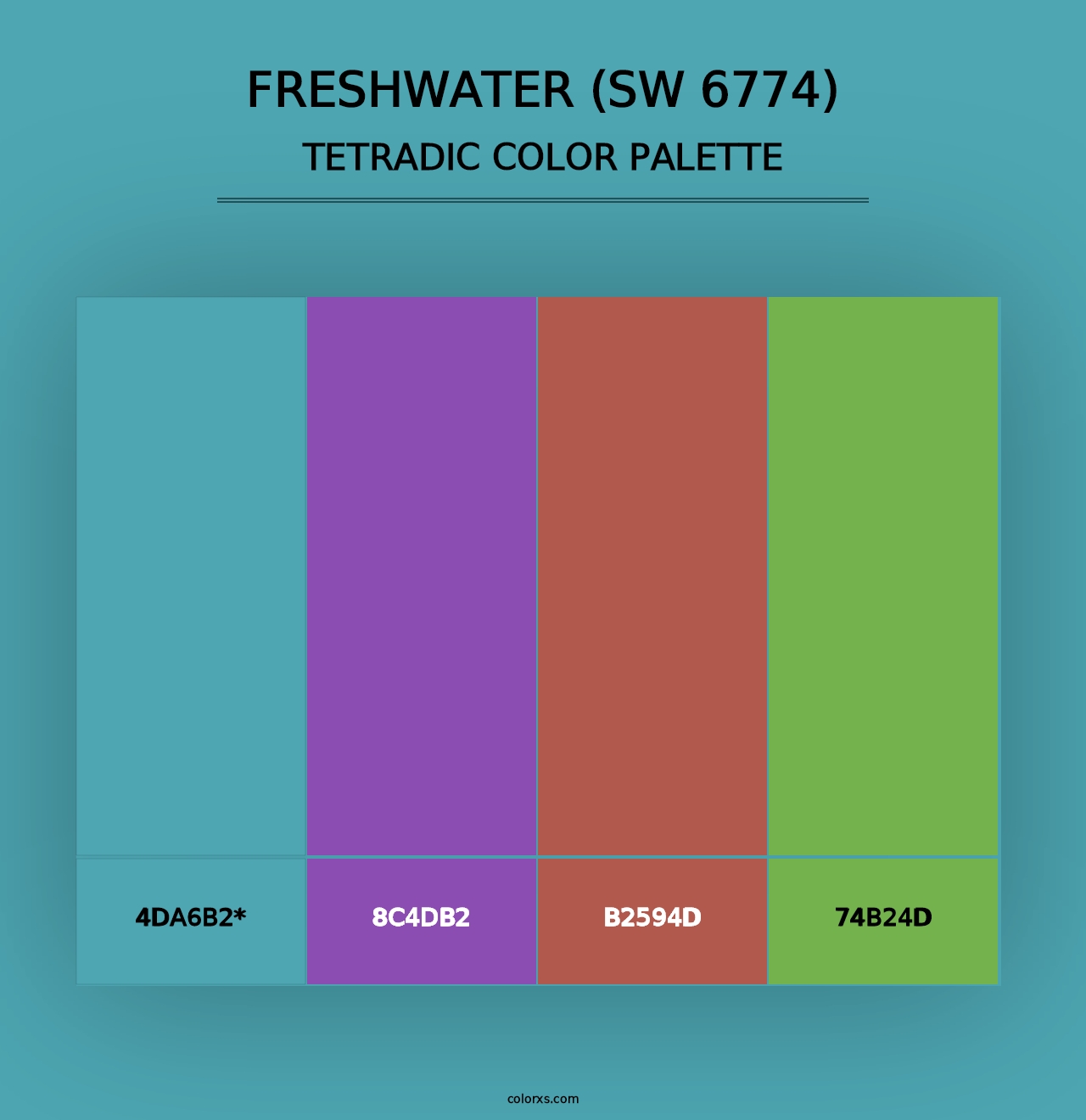 Freshwater (SW 6774) - Tetradic Color Palette