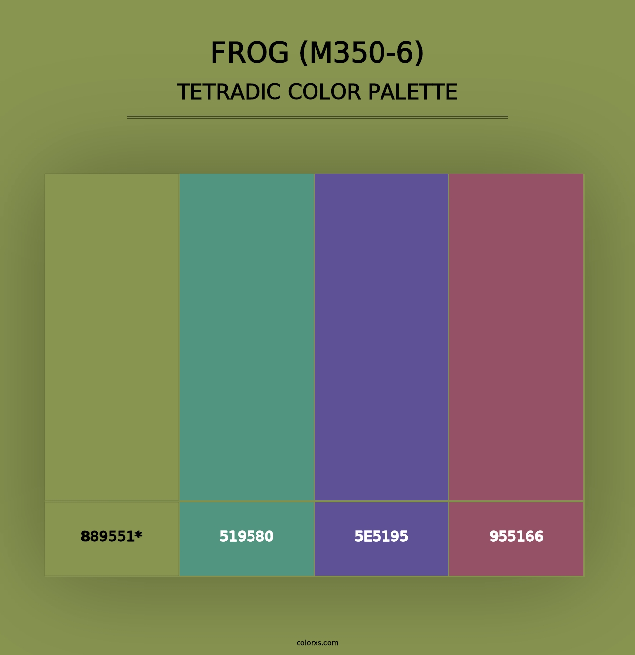 Frog (M350-6) - Tetradic Color Palette