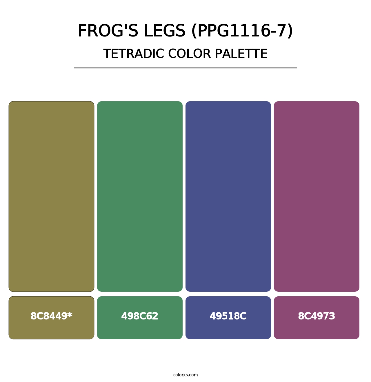 Frog's Legs (PPG1116-7) - Tetradic Color Palette