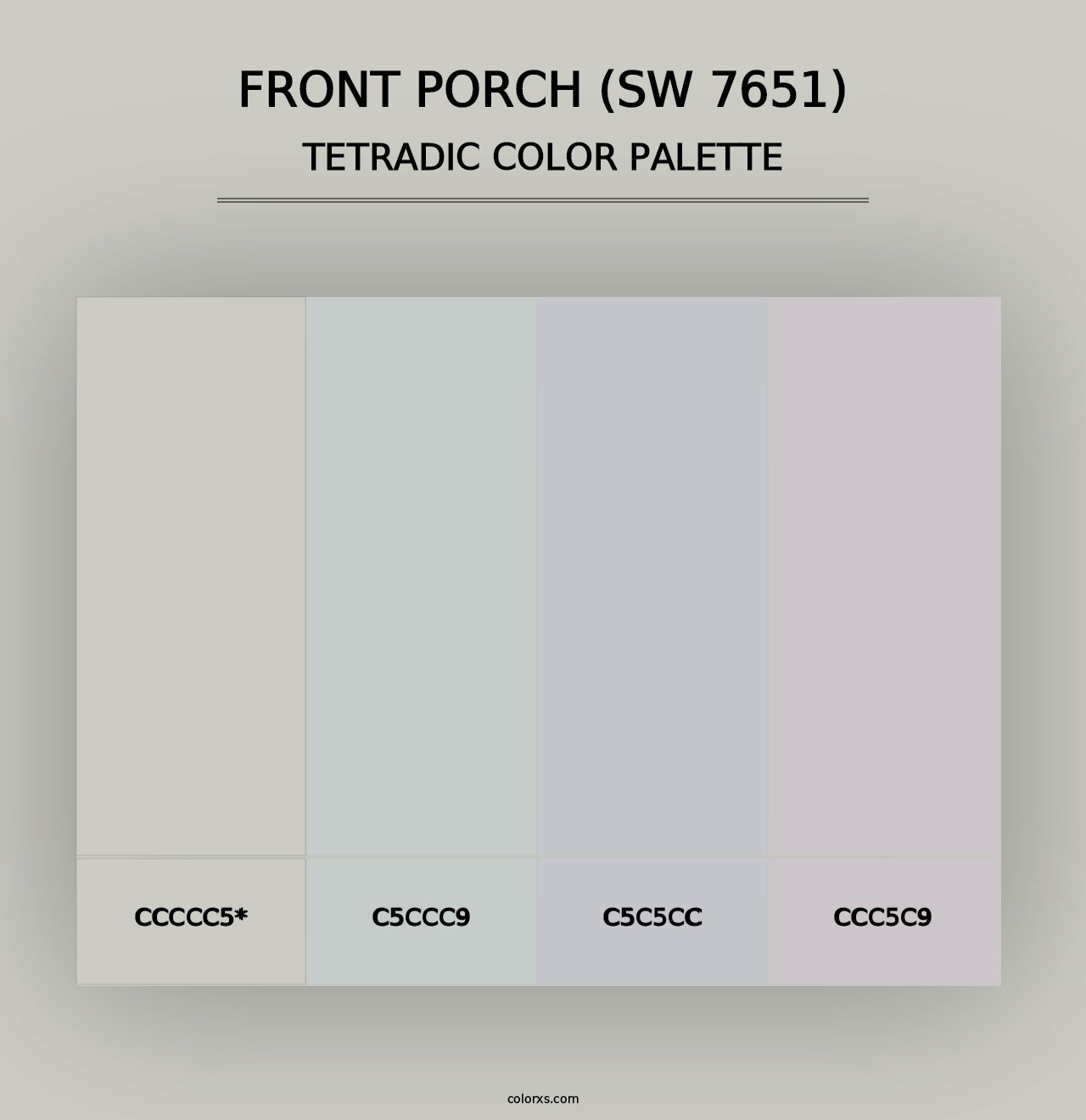 Front Porch (SW 7651) - Tetradic Color Palette