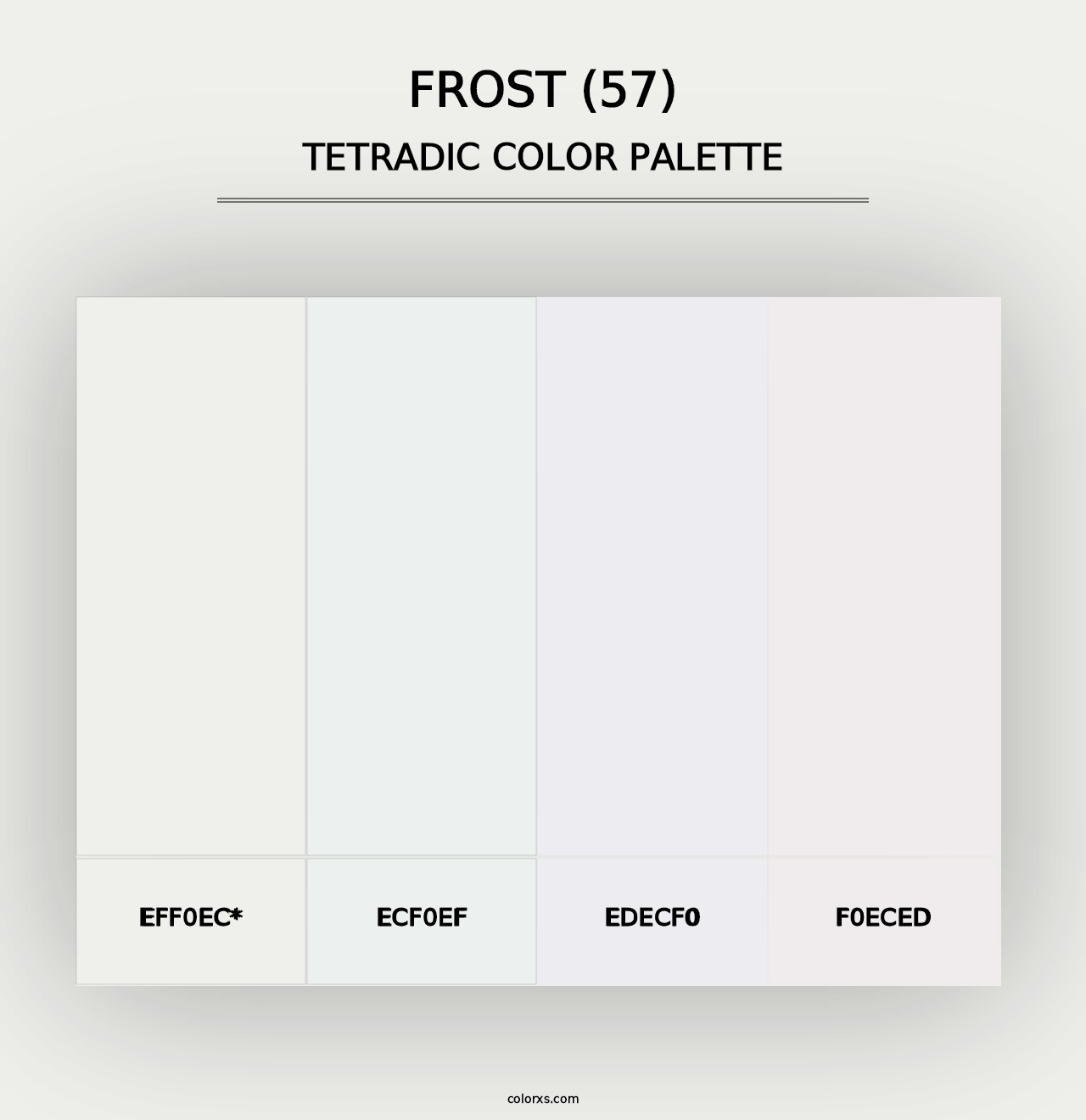 Frost (57) - Tetradic Color Palette