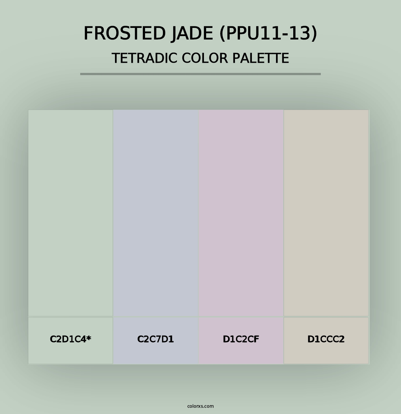 Frosted Jade (PPU11-13) - Tetradic Color Palette