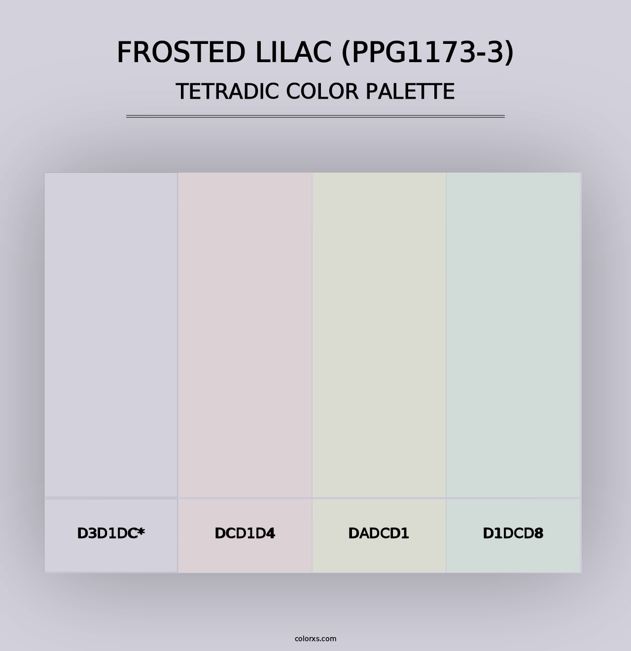 Frosted Lilac (PPG1173-3) - Tetradic Color Palette