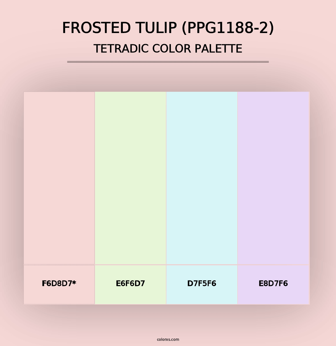 Frosted Tulip (PPG1188-2) - Tetradic Color Palette