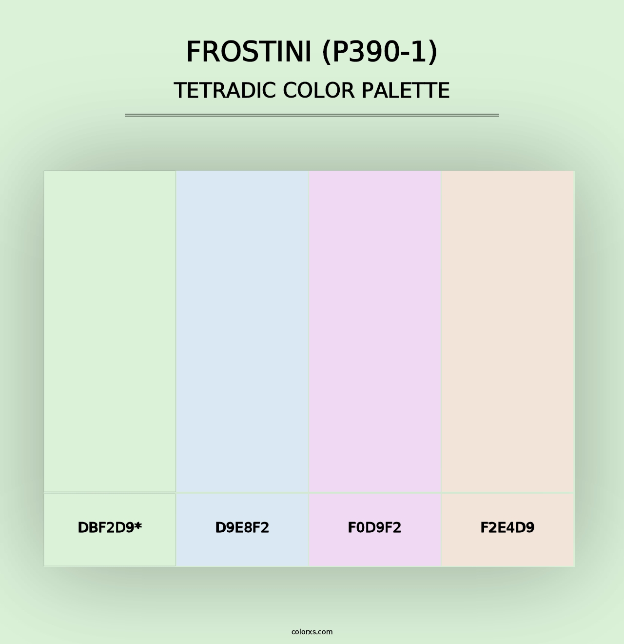 Frostini (P390-1) - Tetradic Color Palette