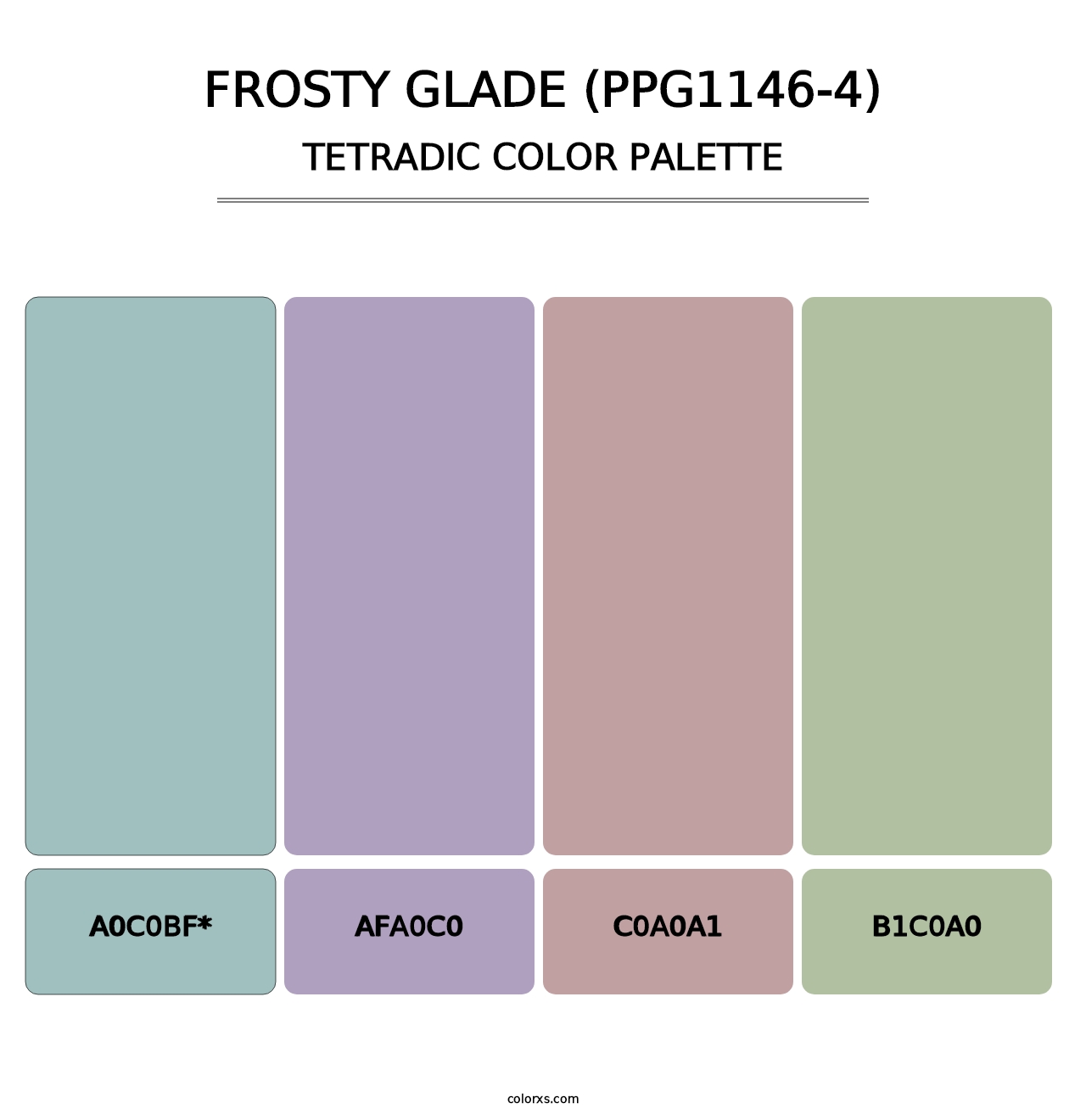 Frosty Glade (PPG1146-4) - Tetradic Color Palette