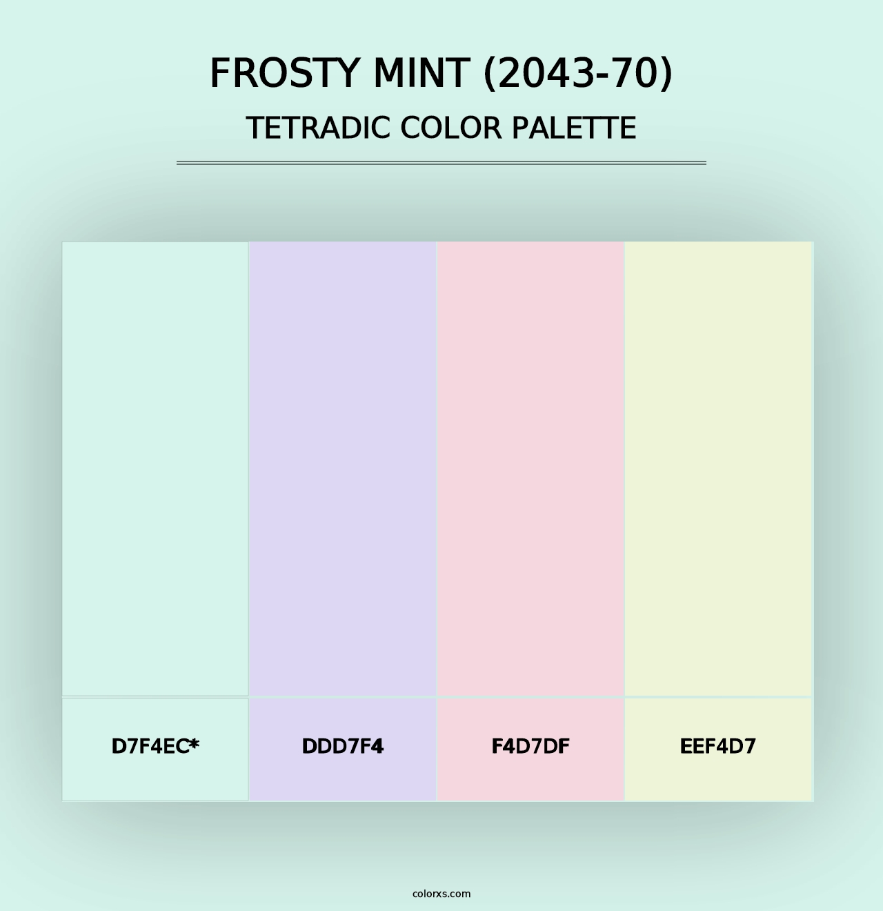 Frosty Mint (2043-70) - Tetradic Color Palette