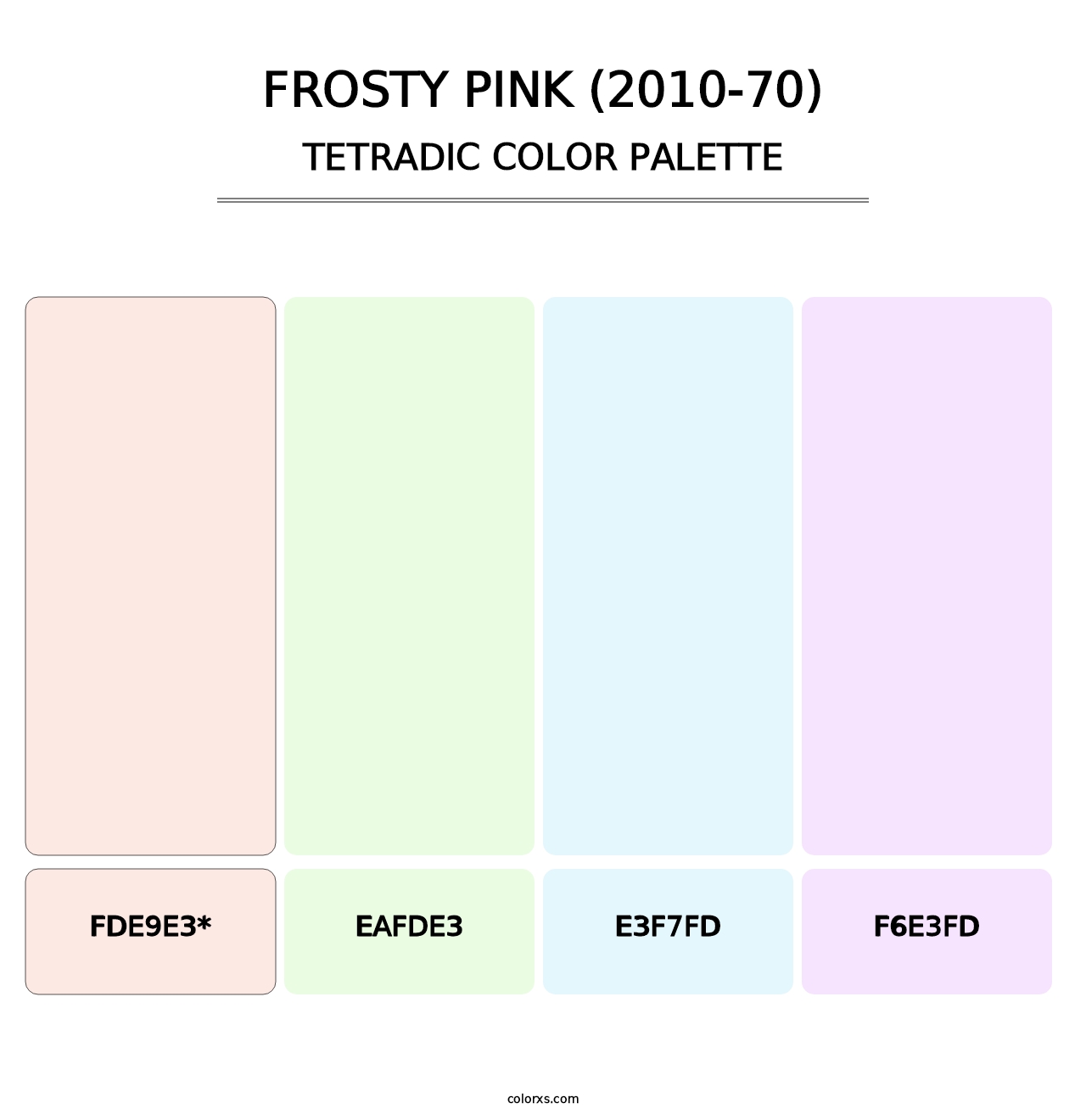 Frosty Pink (2010-70) - Tetradic Color Palette