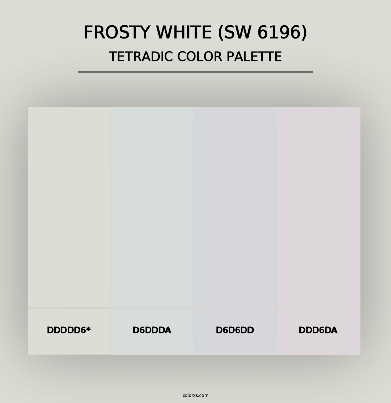 Frosty White (SW 6196) - Tetradic Color Palette