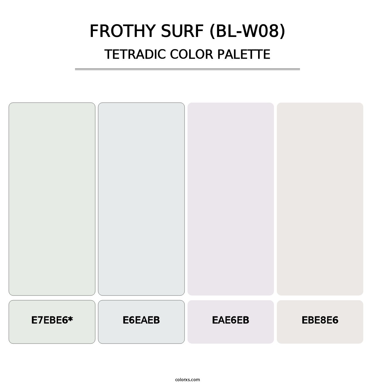 Frothy Surf (BL-W08) - Tetradic Color Palette