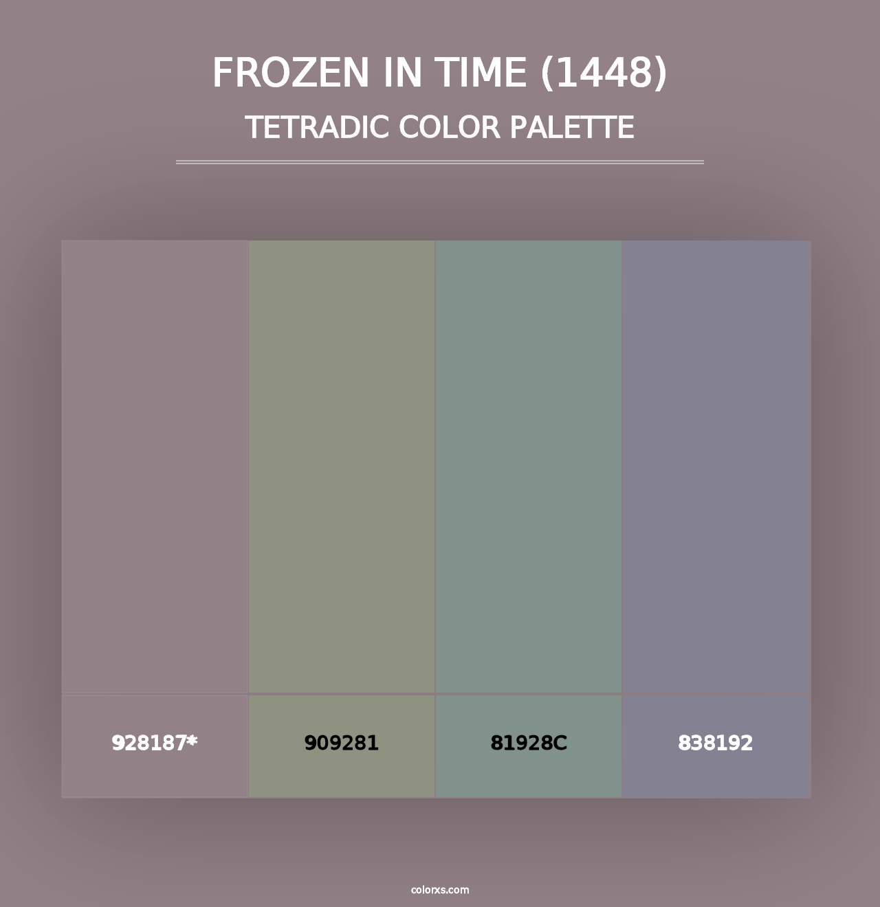 Frozen in Time (1448) - Tetradic Color Palette