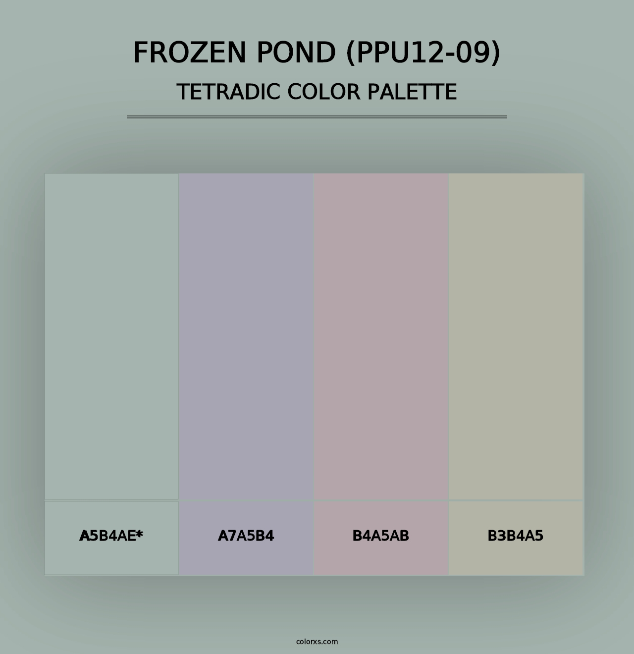 Frozen Pond (PPU12-09) - Tetradic Color Palette