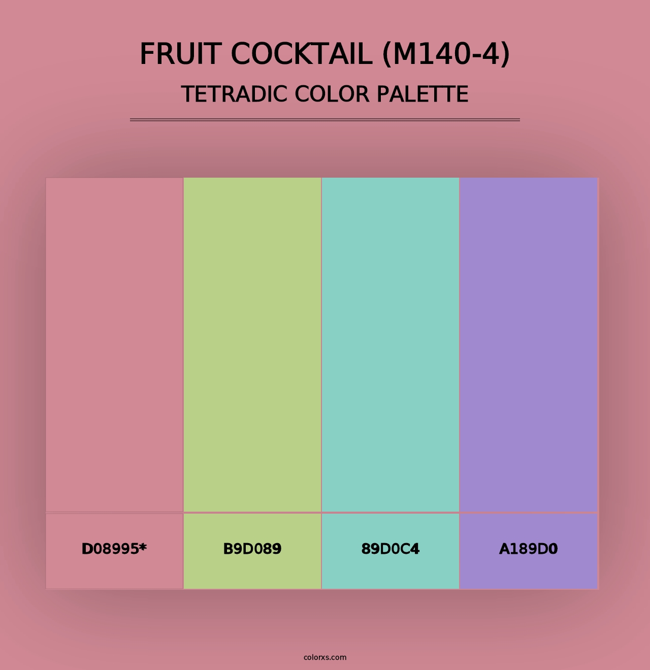 Fruit Cocktail (M140-4) - Tetradic Color Palette