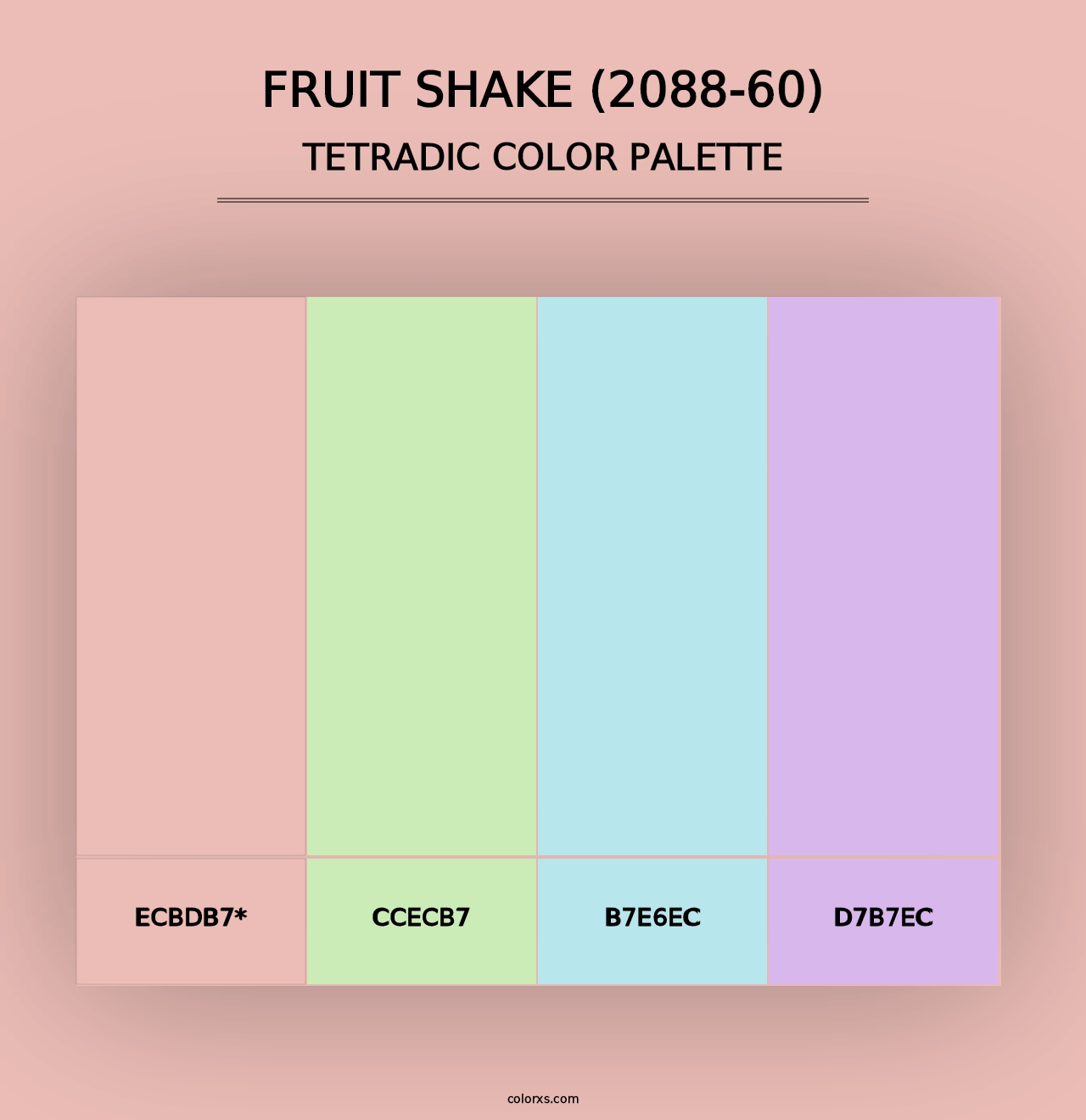 Fruit Shake (2088-60) - Tetradic Color Palette