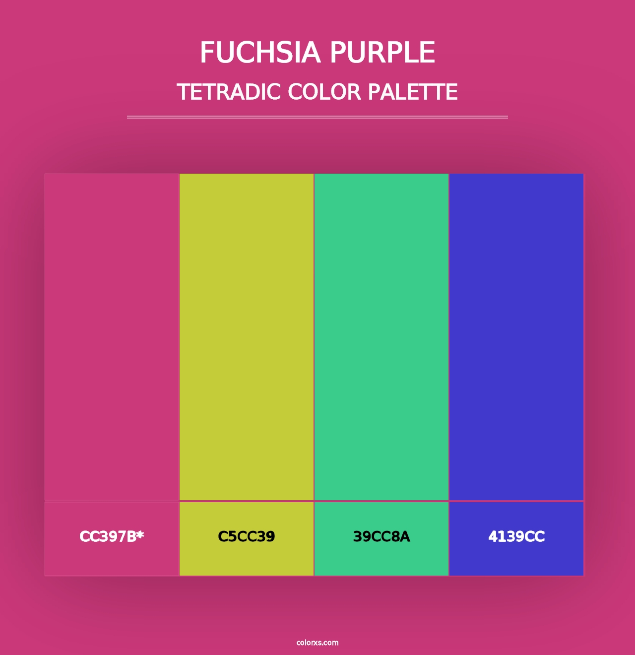 Fuchsia Purple - Tetradic Color Palette