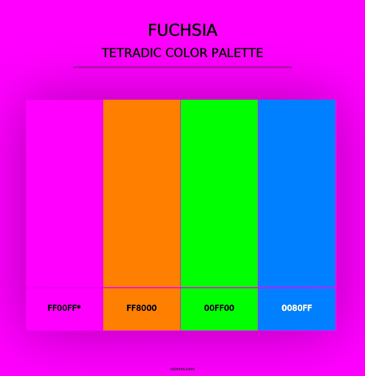 Fuchsia - Tetradic Color Palette