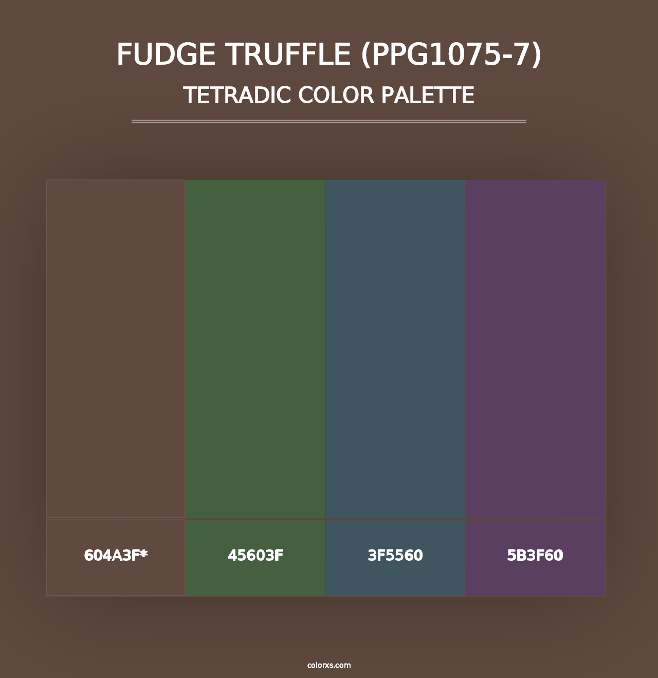 Fudge Truffle (PPG1075-7) - Tetradic Color Palette