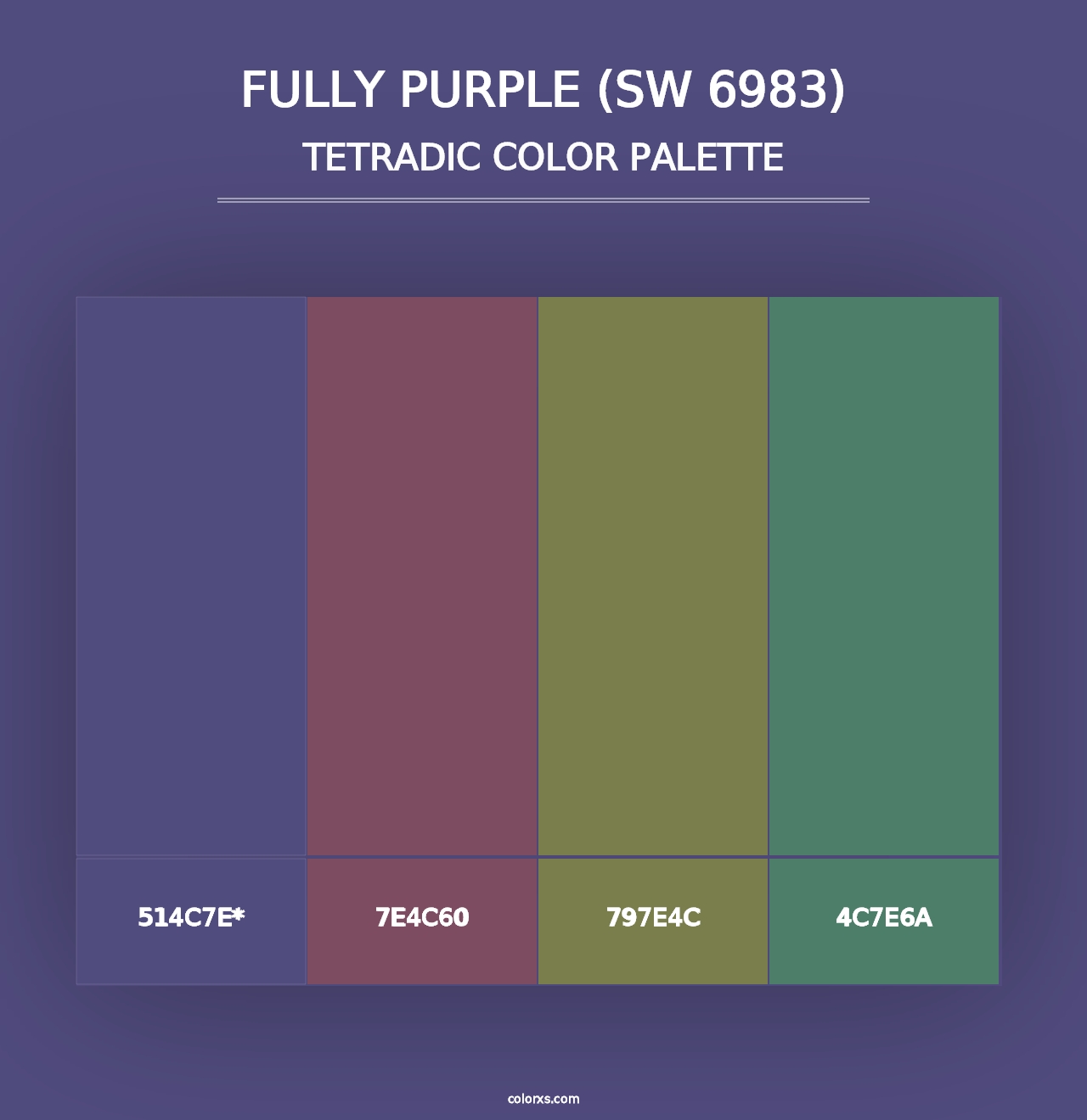 Fully Purple (SW 6983) - Tetradic Color Palette