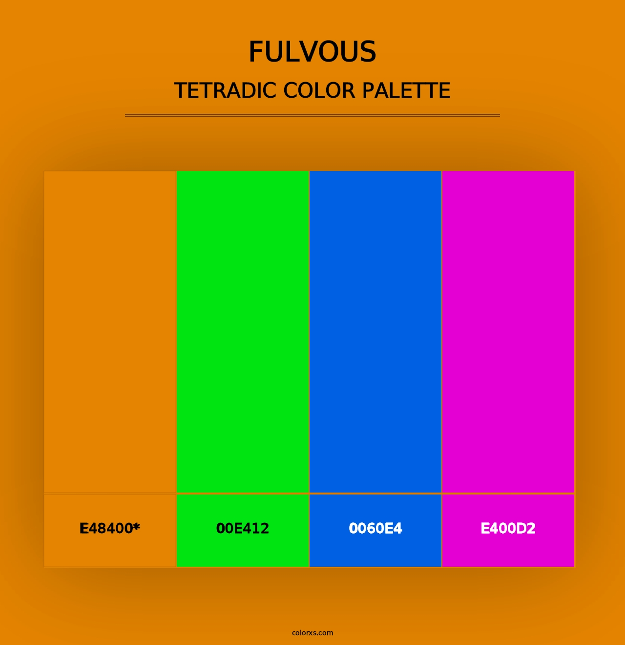 Fulvous - Tetradic Color Palette