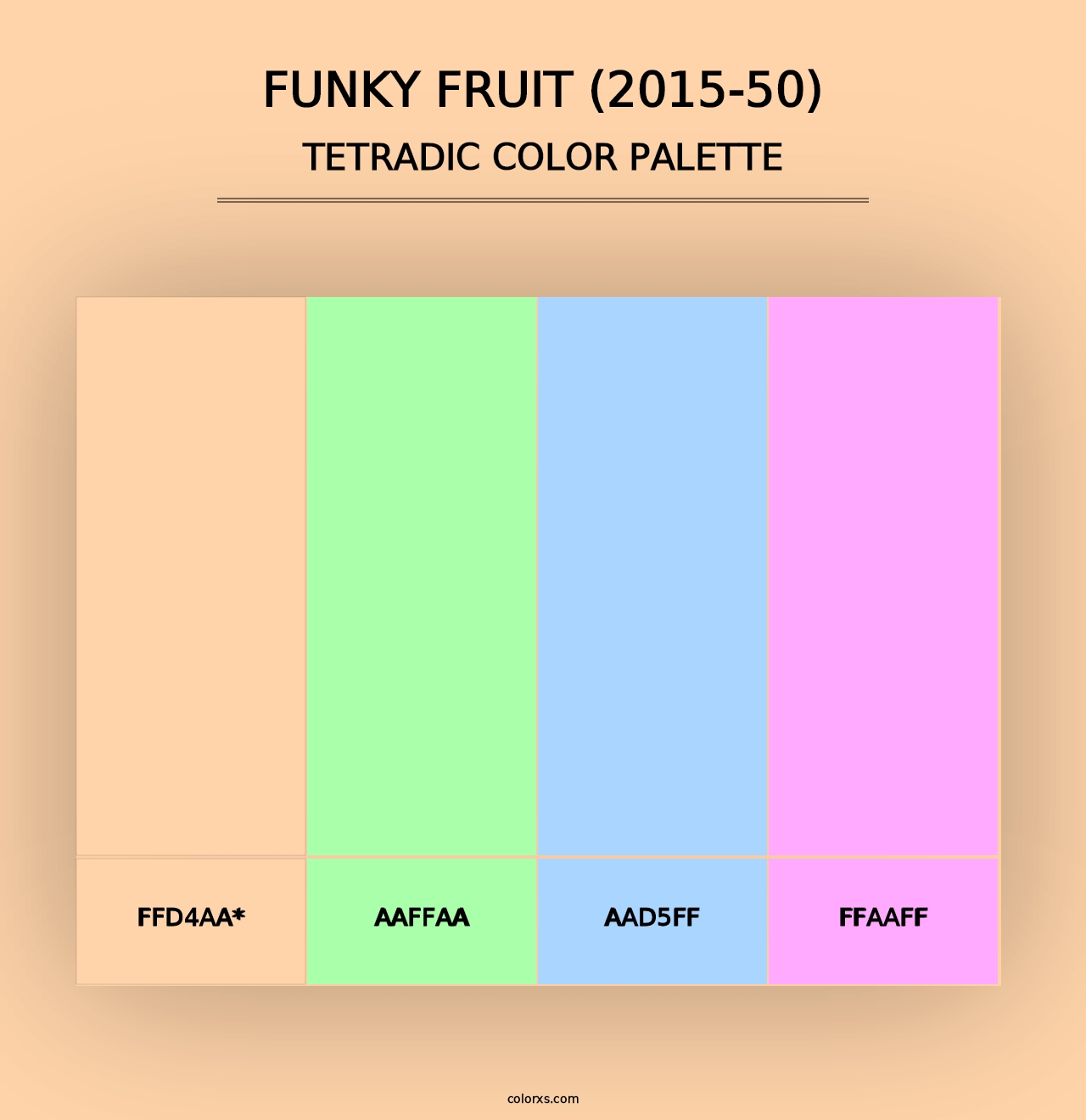 Funky Fruit (2015-50) - Tetradic Color Palette