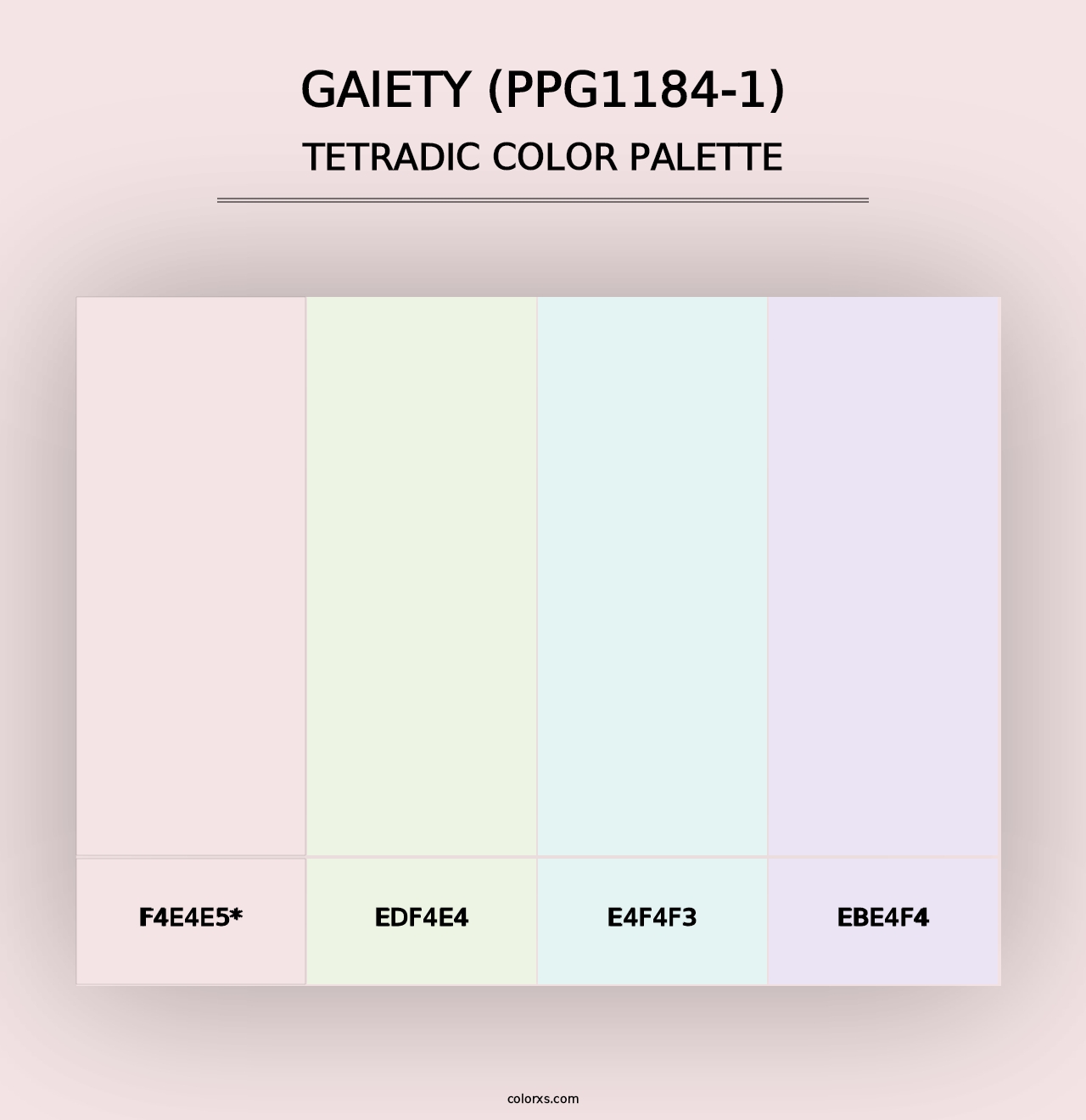 Gaiety (PPG1184-1) - Tetradic Color Palette