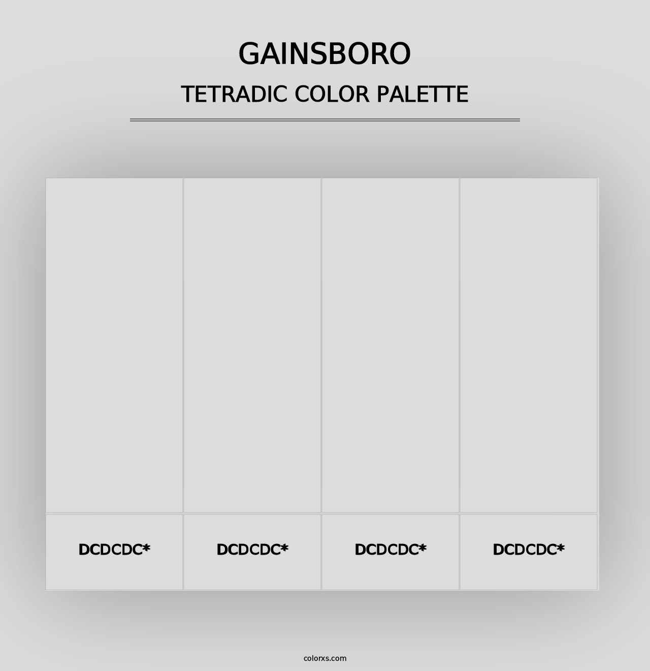 Gainsboro - Tetradic Color Palette