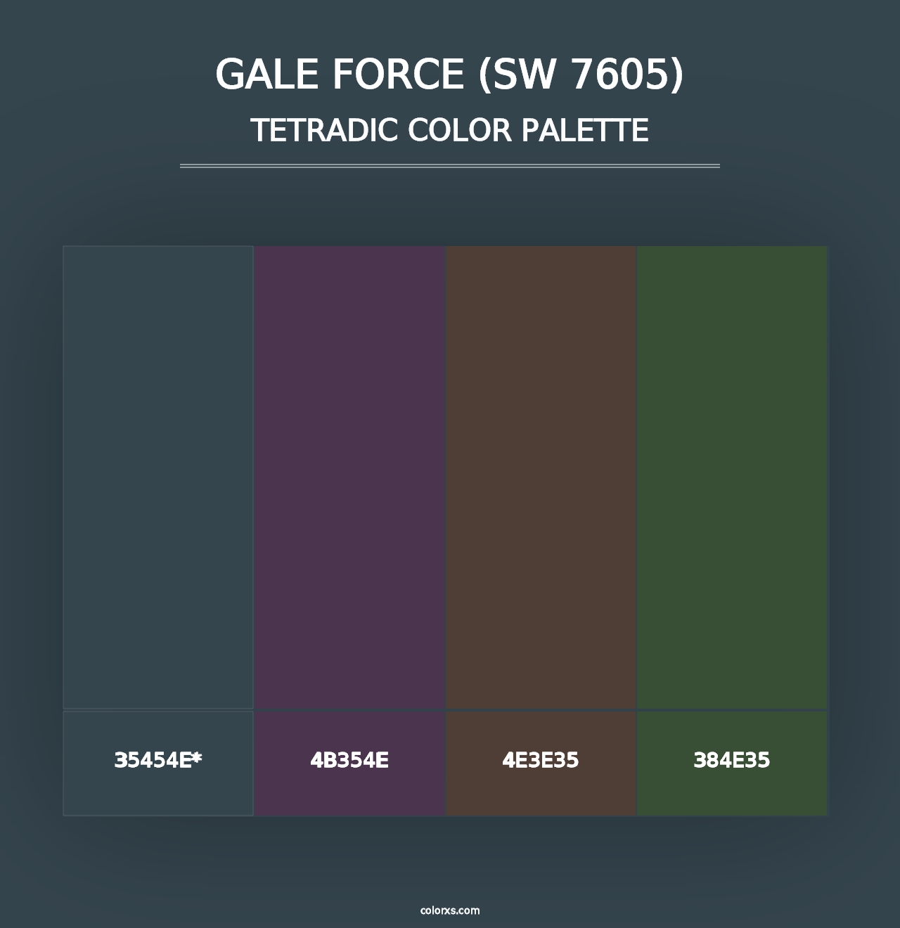 Gale Force (SW 7605) - Tetradic Color Palette