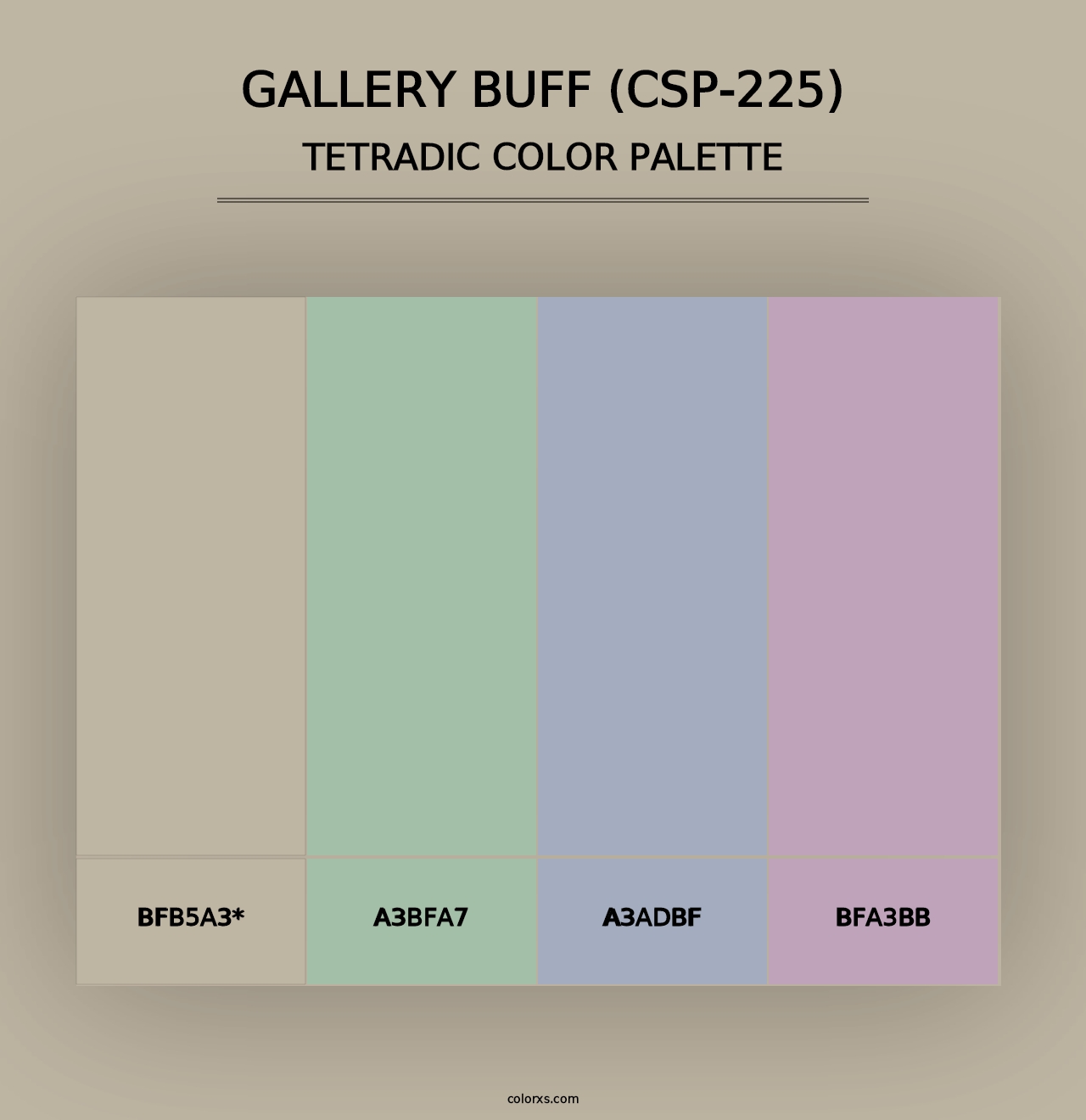 Gallery Buff (CSP-225) - Tetradic Color Palette