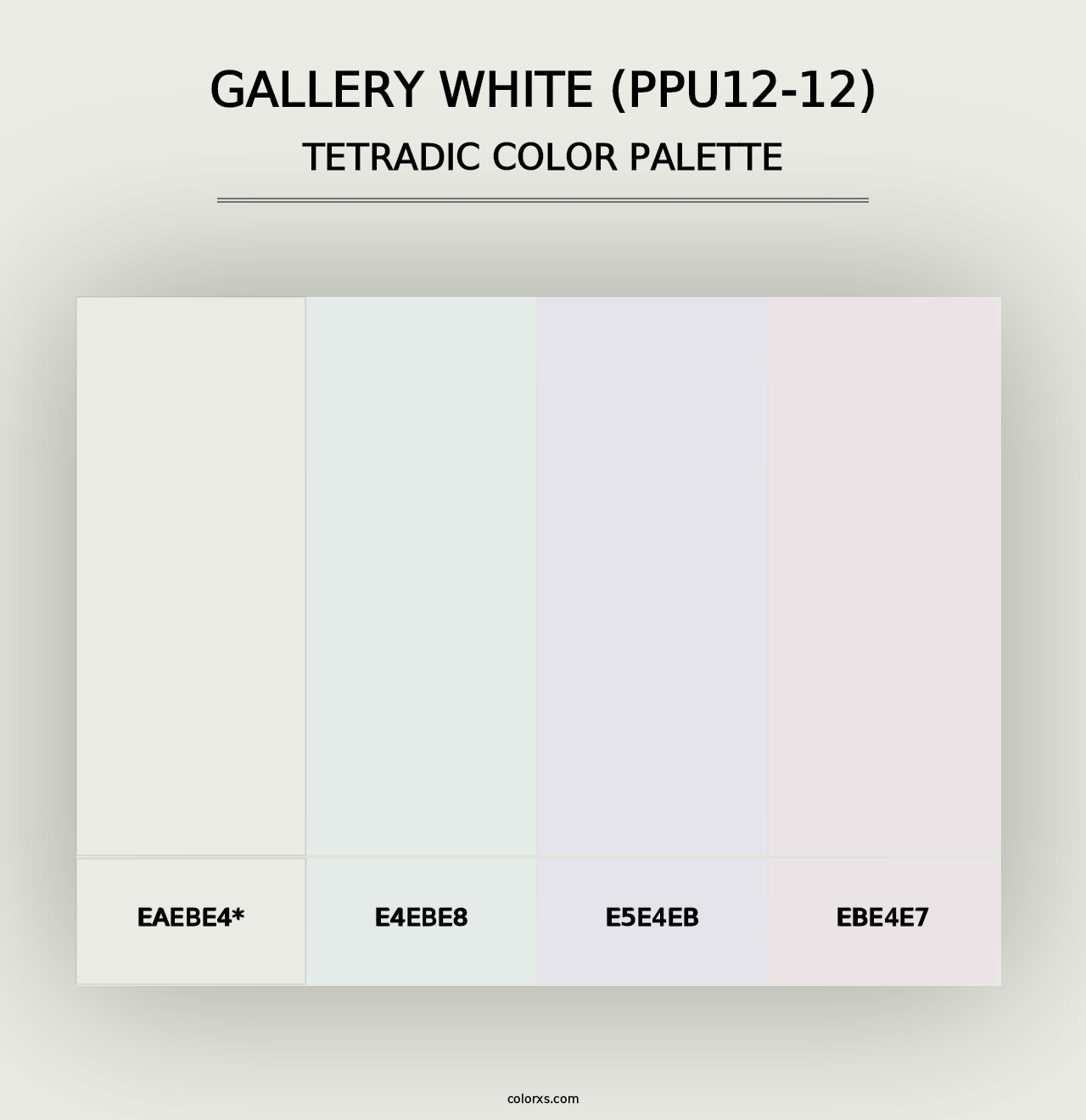 Gallery White (PPU12-12) - Tetradic Color Palette