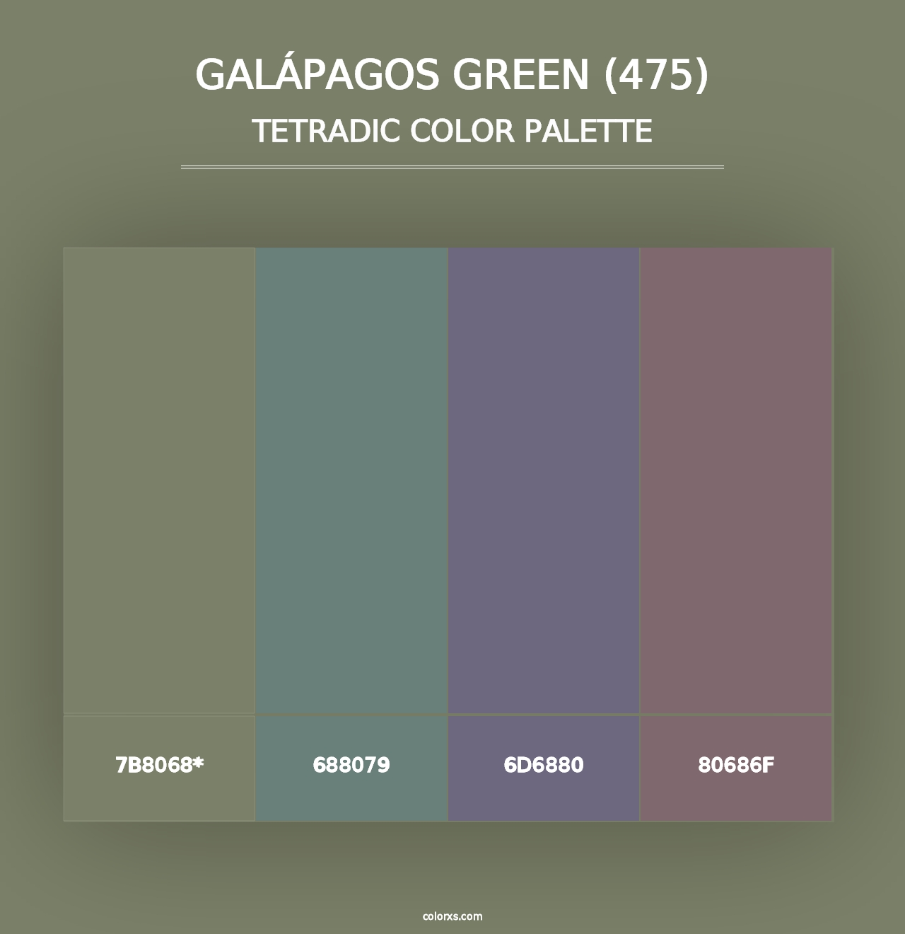 Galápagos Green (475) - Tetradic Color Palette