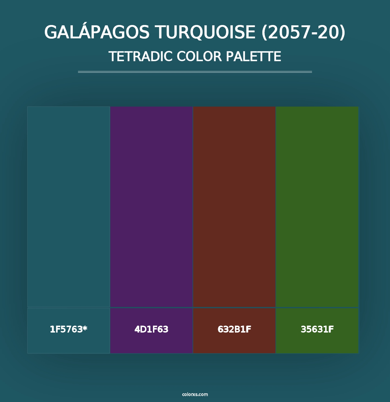 Galápagos Turquoise (2057-20) - Tetradic Color Palette